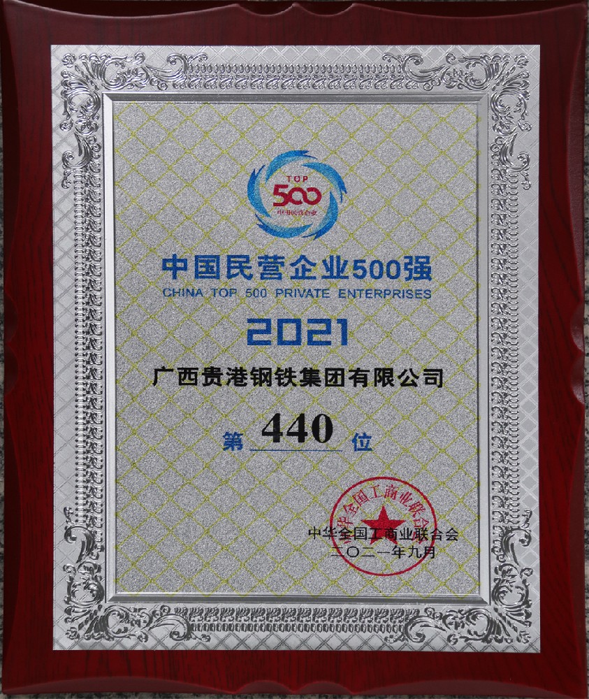 2021年中國民營企業500強第440位.JPG